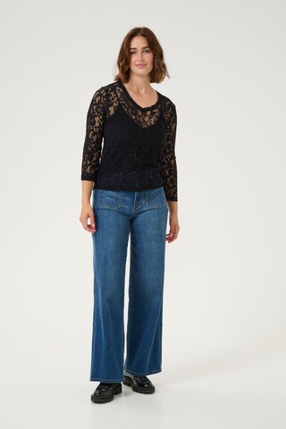 Kaffe - Blusa 'KALace' em preto