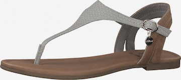s.Oliver T-Bar Sandals in Grey: front