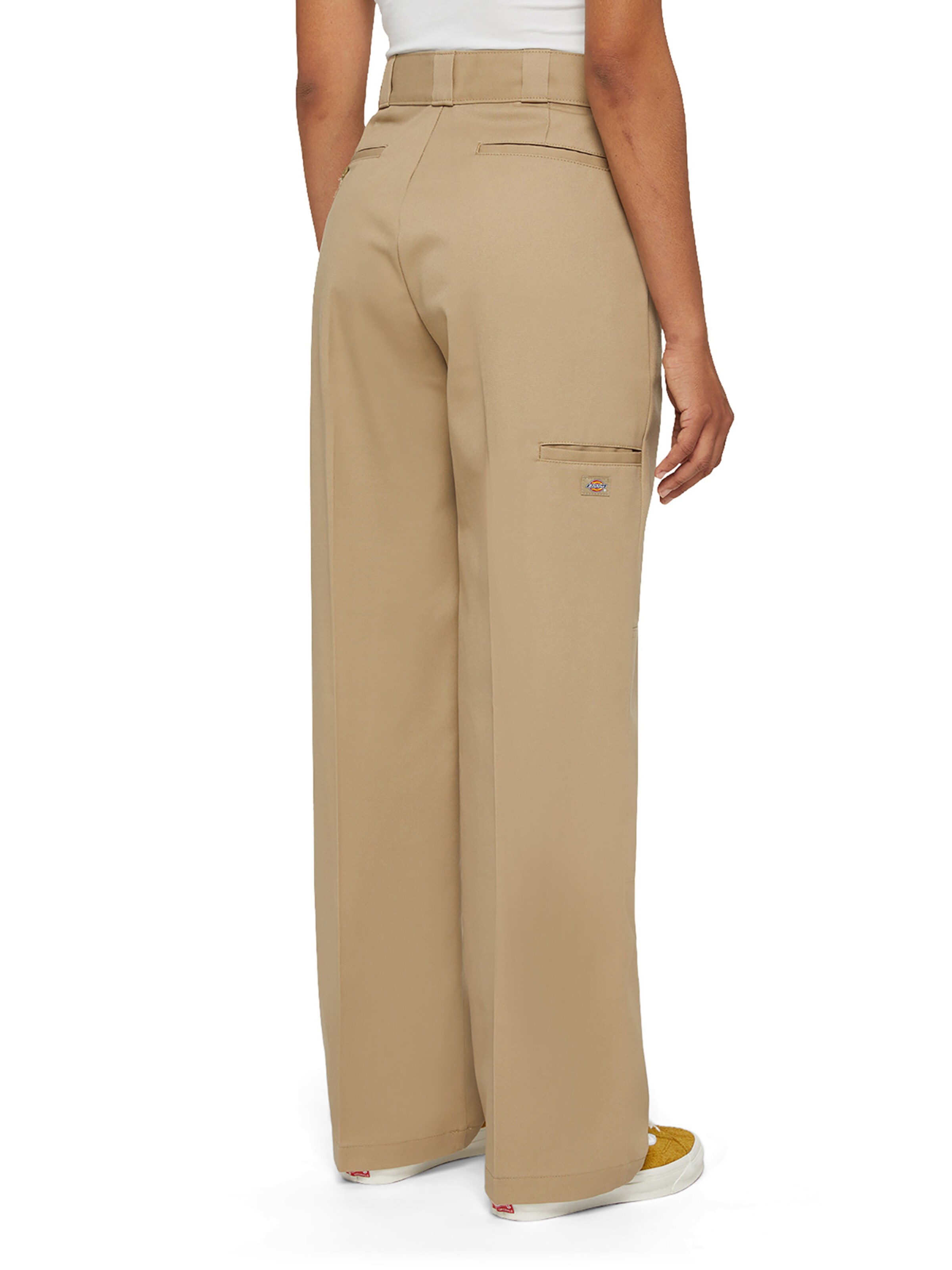 DICKIES Wide leg Trousers with creases in Beige