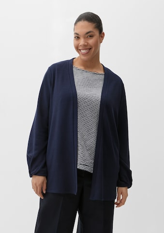 TRIANGLE Knit Cardigan in Blue: front