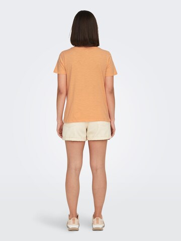 ONLY T-Shirt 'BONE' in Orange