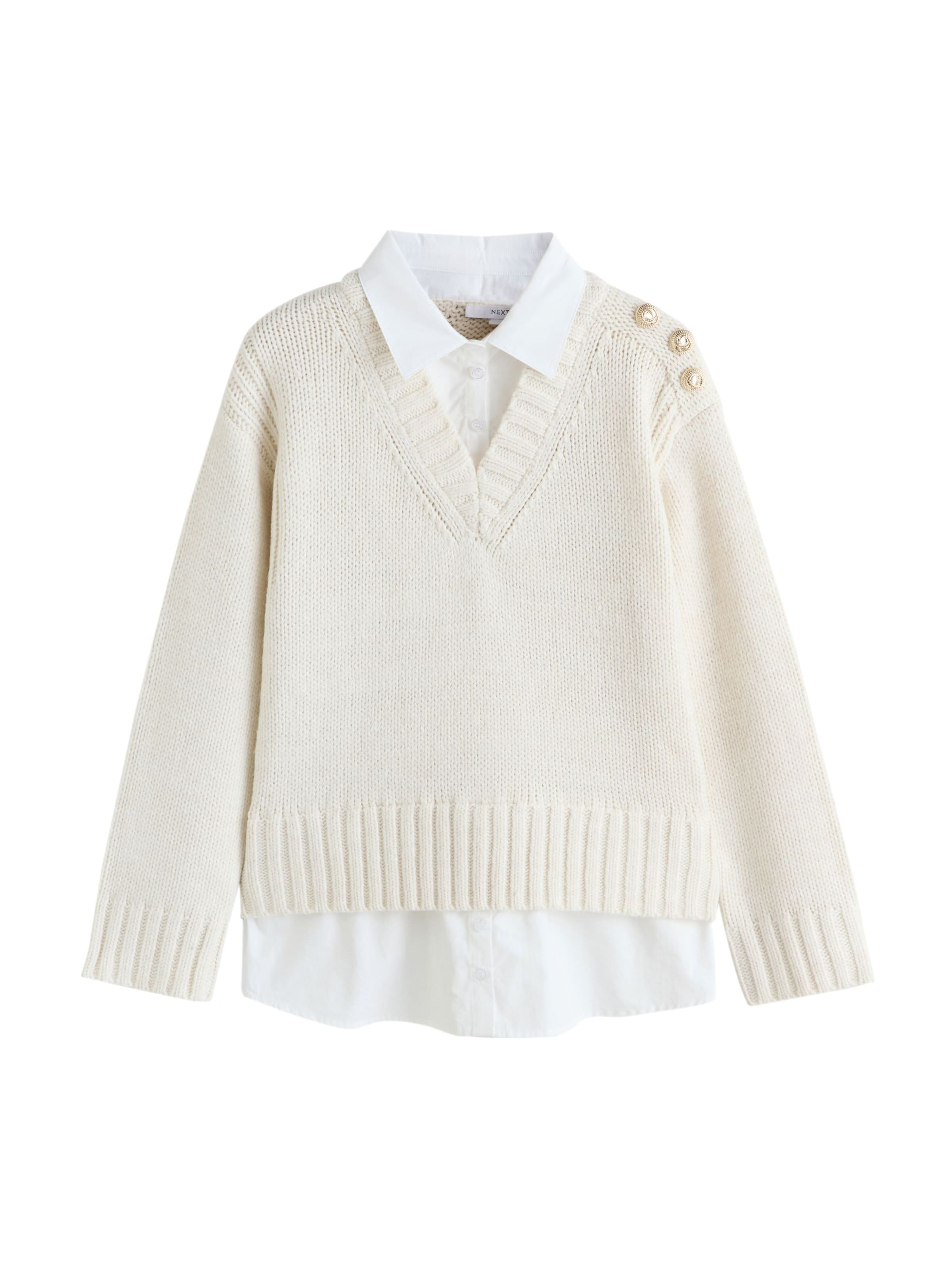 Next Kampsun helepruun / valge, Tootevaade