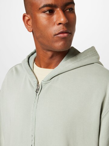 WEEKDAY Zip-Up Hoodie 'Eric' in Green