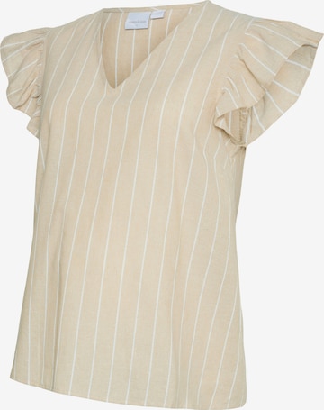 MAMALICIOUS Pusero 'FLORENS' värissä beige: etupuoli