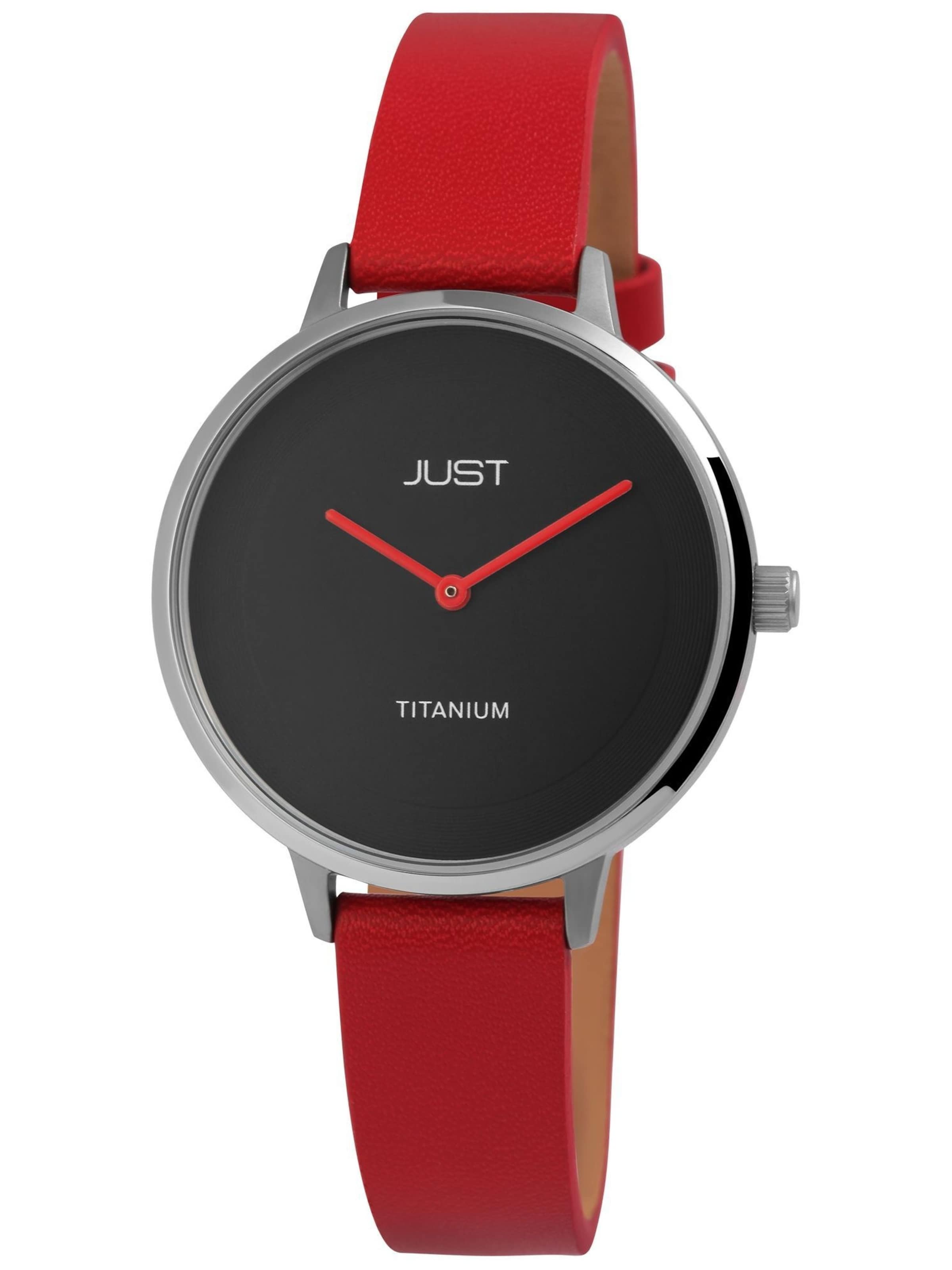 JUST Analog Watch 'Liena, 5 ATM' in Red: front