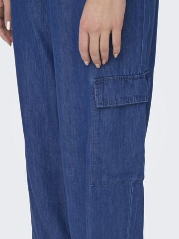 ONLY Wide Leg Cargojeans 'MARLA' i blå