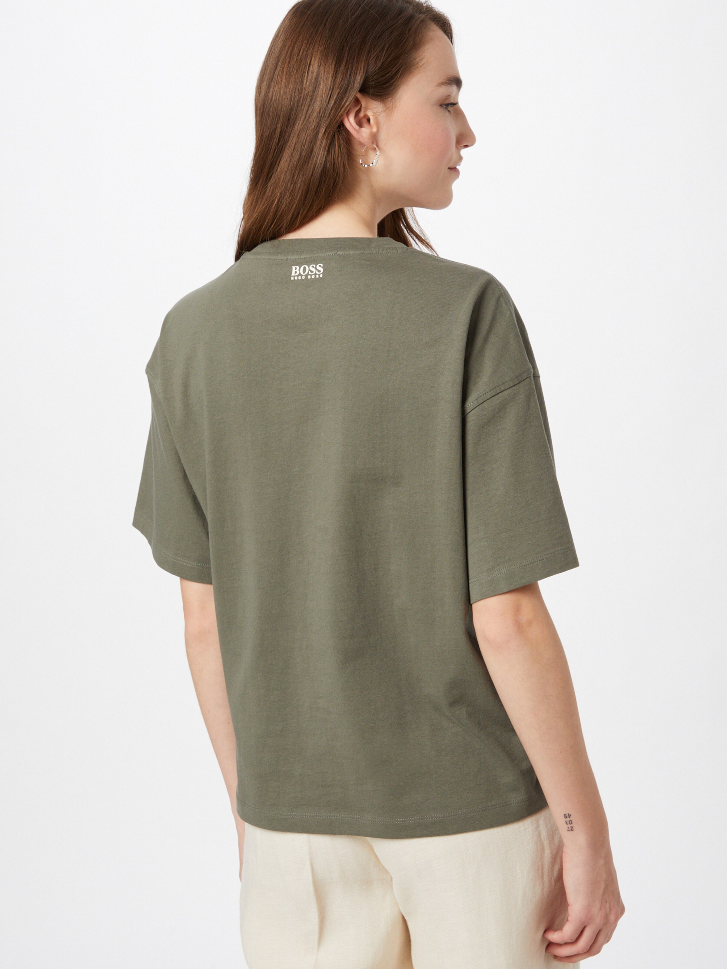Frauen Shirts & Tops BOSS Orange T-Shirt 'Evina' in Khaki - JR52773 Frauen Shirts & Tops BOSS Orange T-Shirt 'Evina' in Khaki - JR52773
