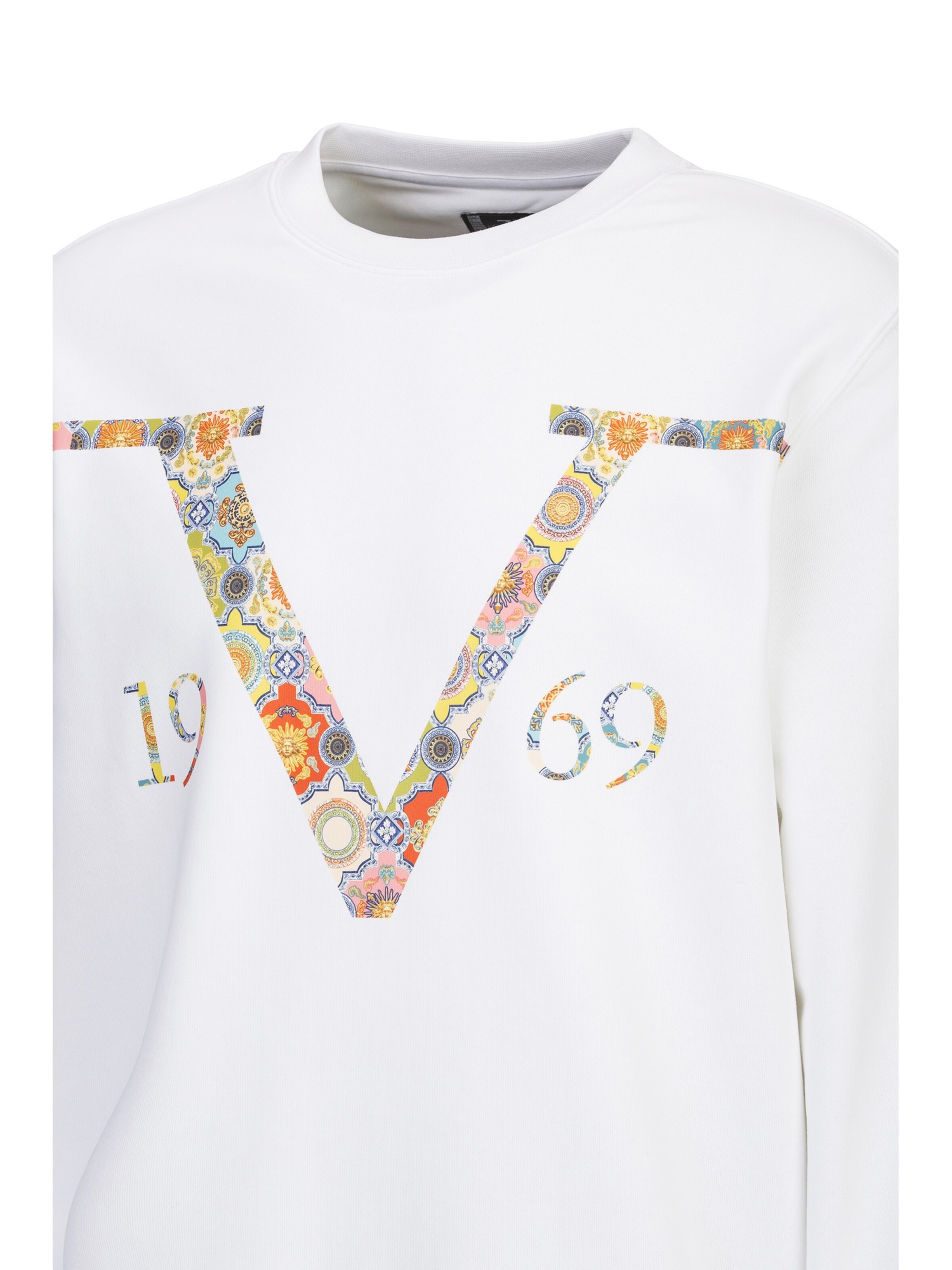 19V69 ITALIA Sweatshirt 'Nico Baroque' in Wit