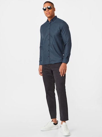 Kronstadt Regular fit Button Up Shirt 'Johan' in Blue