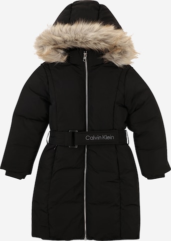 Calvin Klein Jeans Mantel in Zwart: voorkant