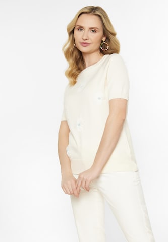usha FESTIVAL Sweatshirt in Beige: voorkant