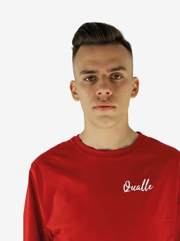 Qualle Shirt 'Streetwear Respekt' in Red