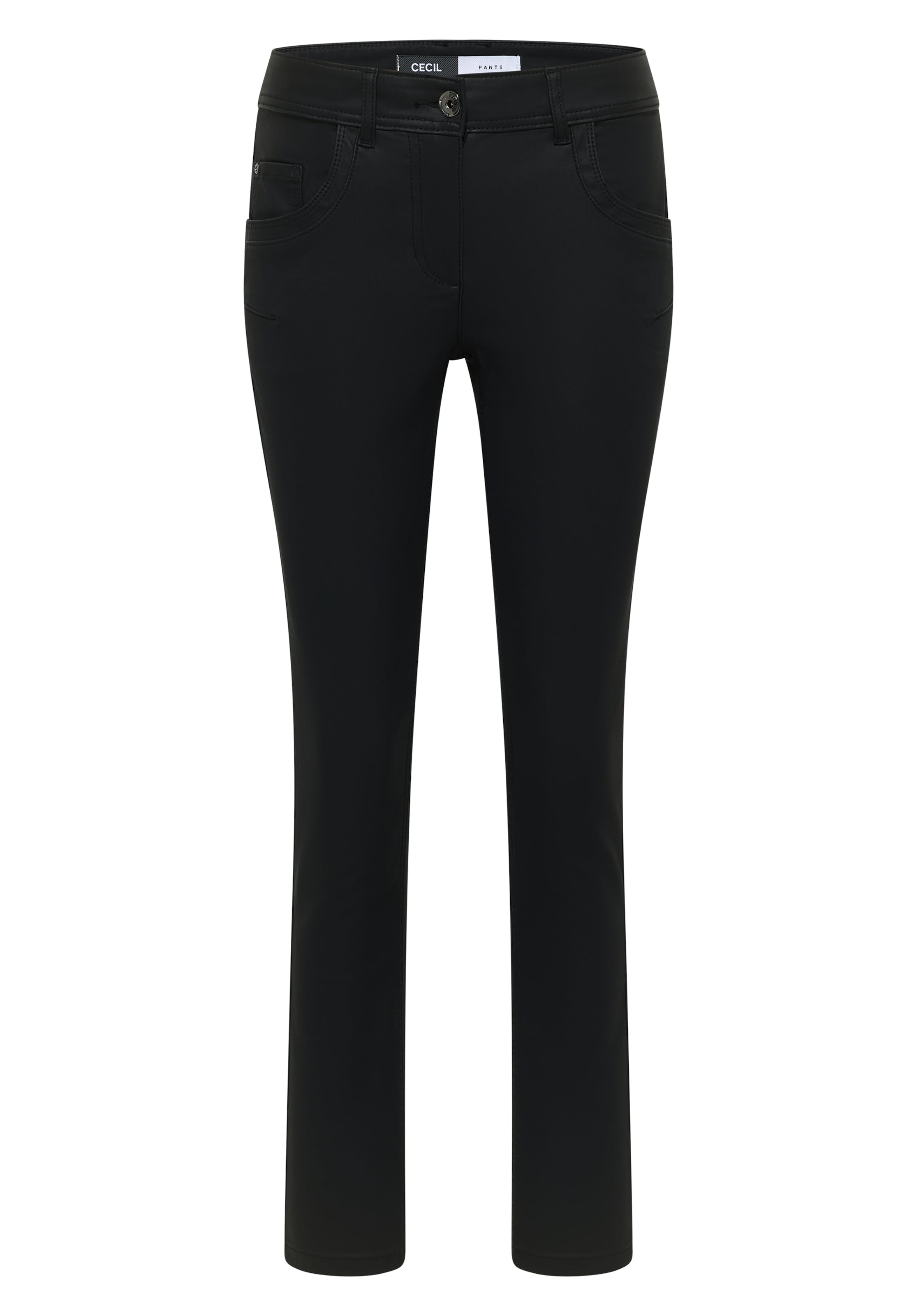 STREET ONE Slim fit Pants in Black: front