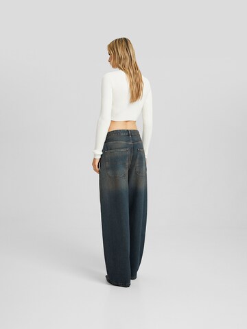 Bershka Wide Leg Farkut värissä vihreä