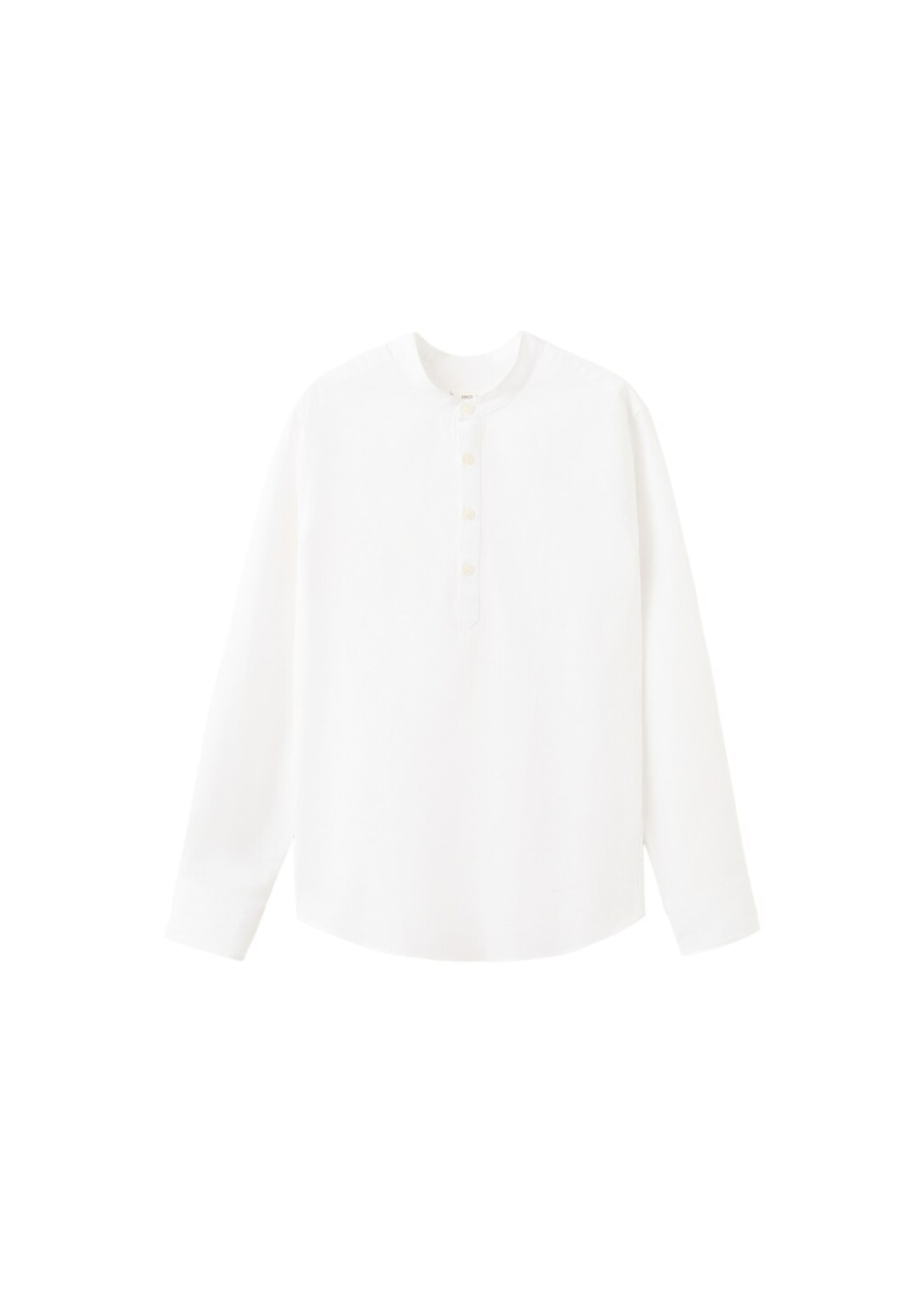 MANGO TEEN Comfort fit Button Up Shirt 'Polera' in White: front