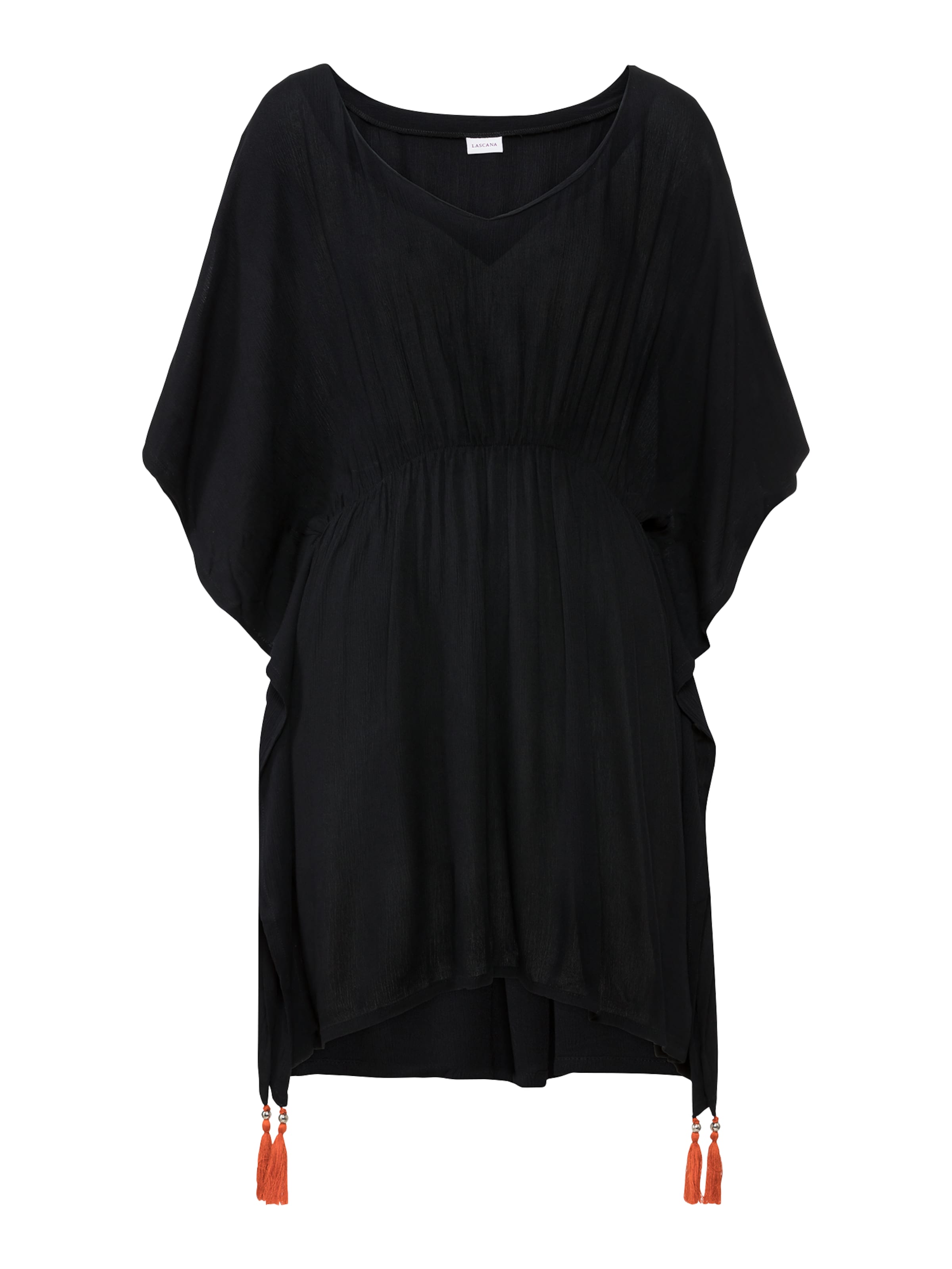 LASCANA - Vestido de verano en negro: frente