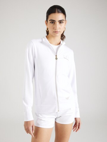 EA7 Emporio Armani Sweat jacket in White: front