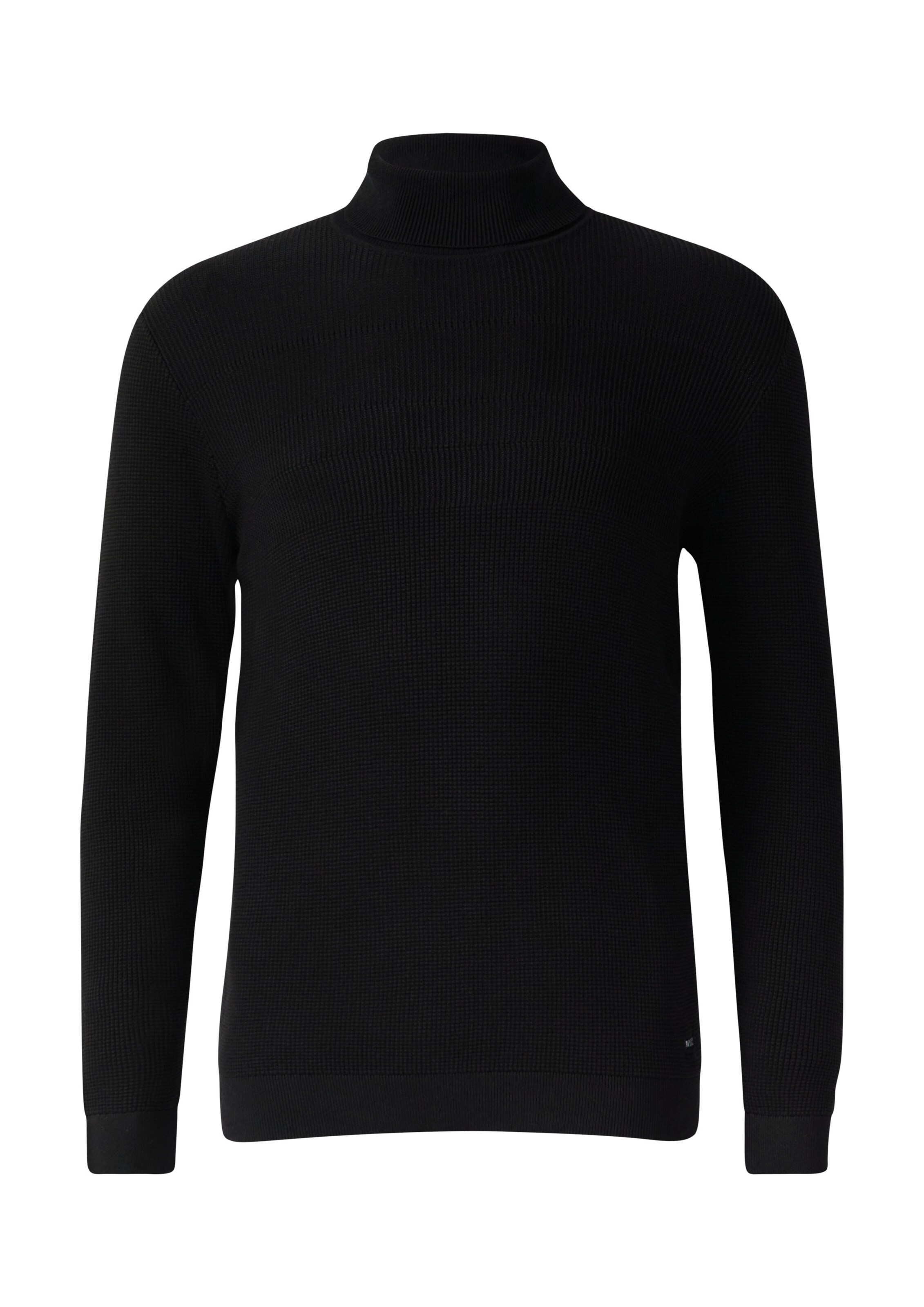 s.Oliver Men Big Sizes Pullover in Schwarz: Vorderseite