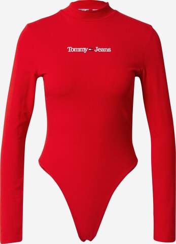Tommy Jeans Shirt Bodysuit in Red: front