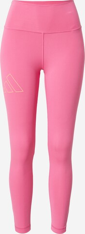 ADIDAS PERFORMANCE Skinny Sportbroek 'Optime Hyperbright High-Rise' in Lila: voorkant