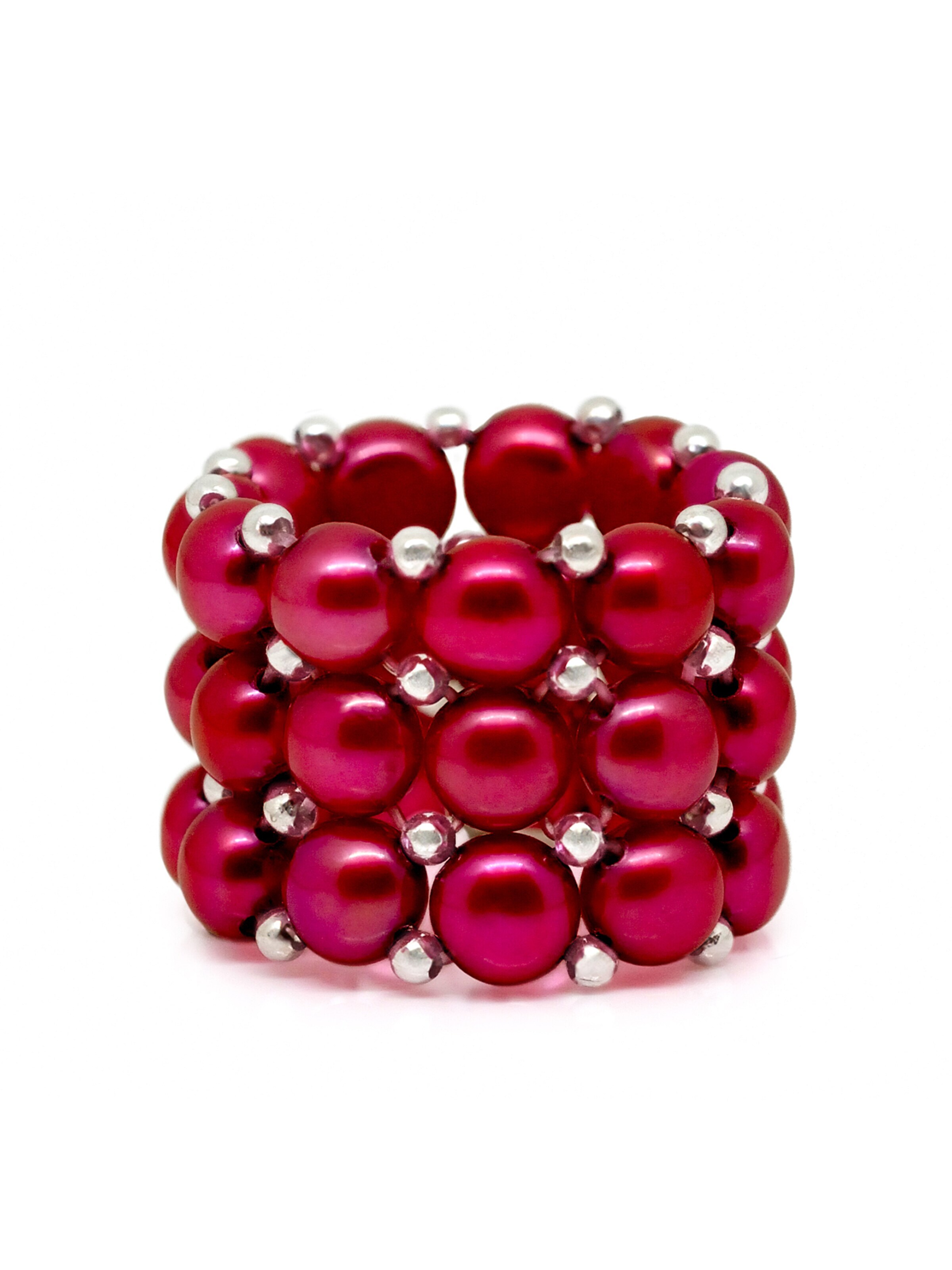 Ateliers Saint Germain Ring 'TUILERIES' in 50-60 in Red, Item view