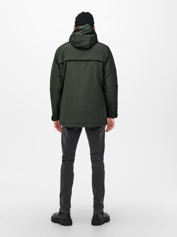 Only & Sons Between-Seasons Parka 'Cooper' in Green