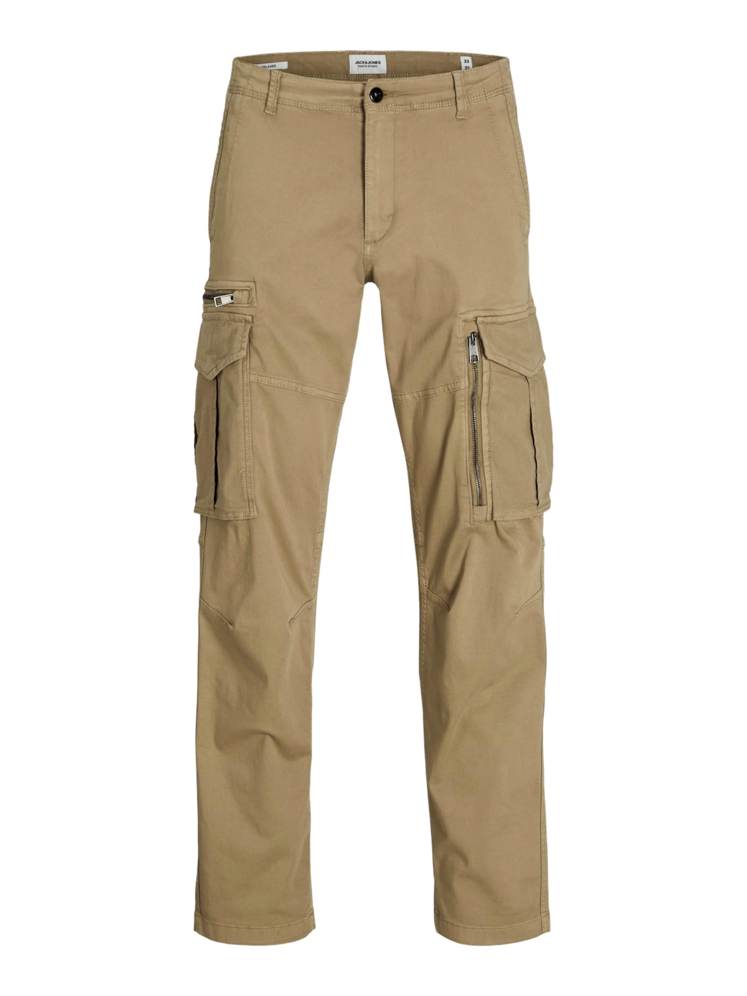 JACK & JONES Regular Cargo Pants 'JPSTKane JJCruise' in Beige: front