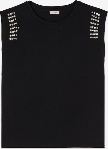 Top di oltre in nero: frontale