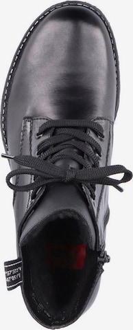 Rieker Lace-Up Ankle Boots in Black