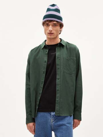 ARMEDANGELS Regular fit Button Up Shirt in Green: front