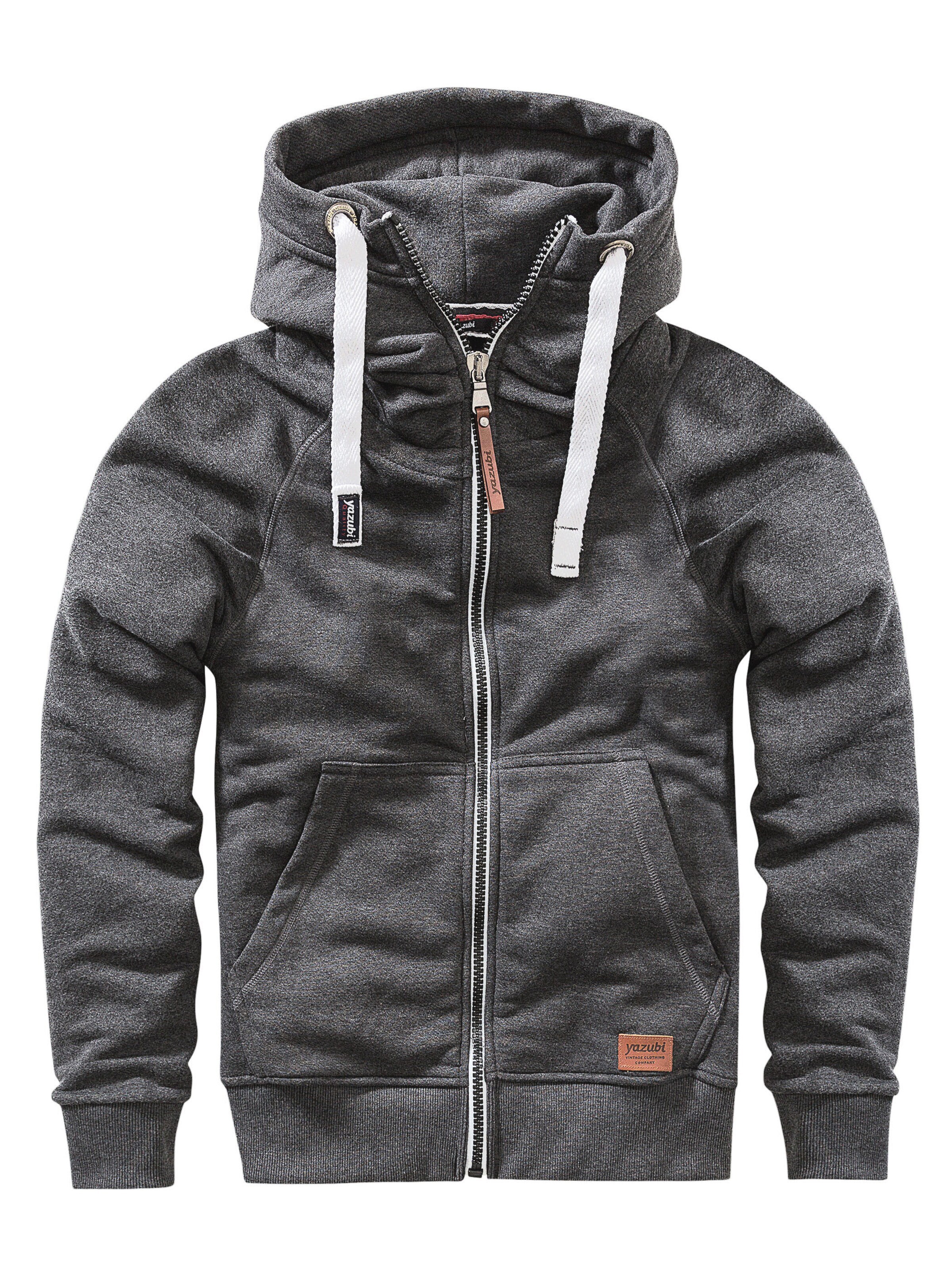 yazubi Zip-Up Hoodie 'Jacob' in Grey