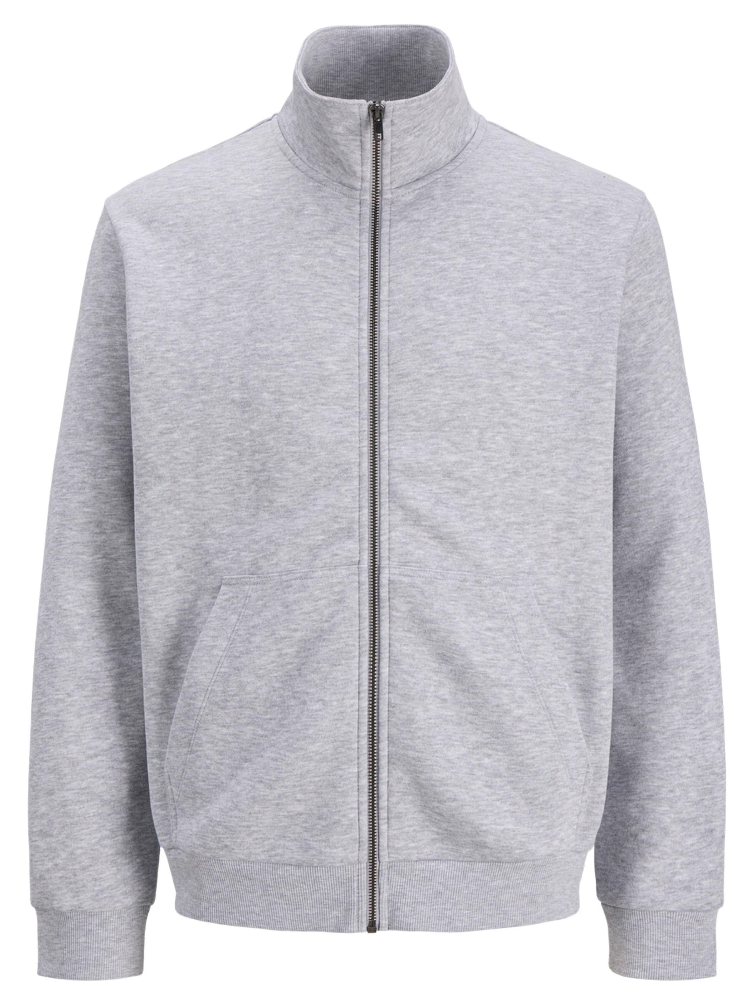 JACK & JONES - Sudadera con cremallera 'JJEBradley' en gris: frente