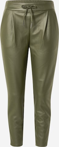 VERO MODA Pleat-Front Pants 'Eva' in Green: front