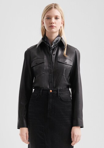 Chemisier QS en noir : devant