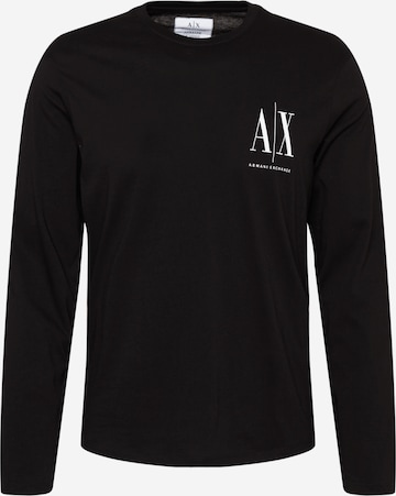 Tricou de la ARMANI EXCHANGE pe negru: față