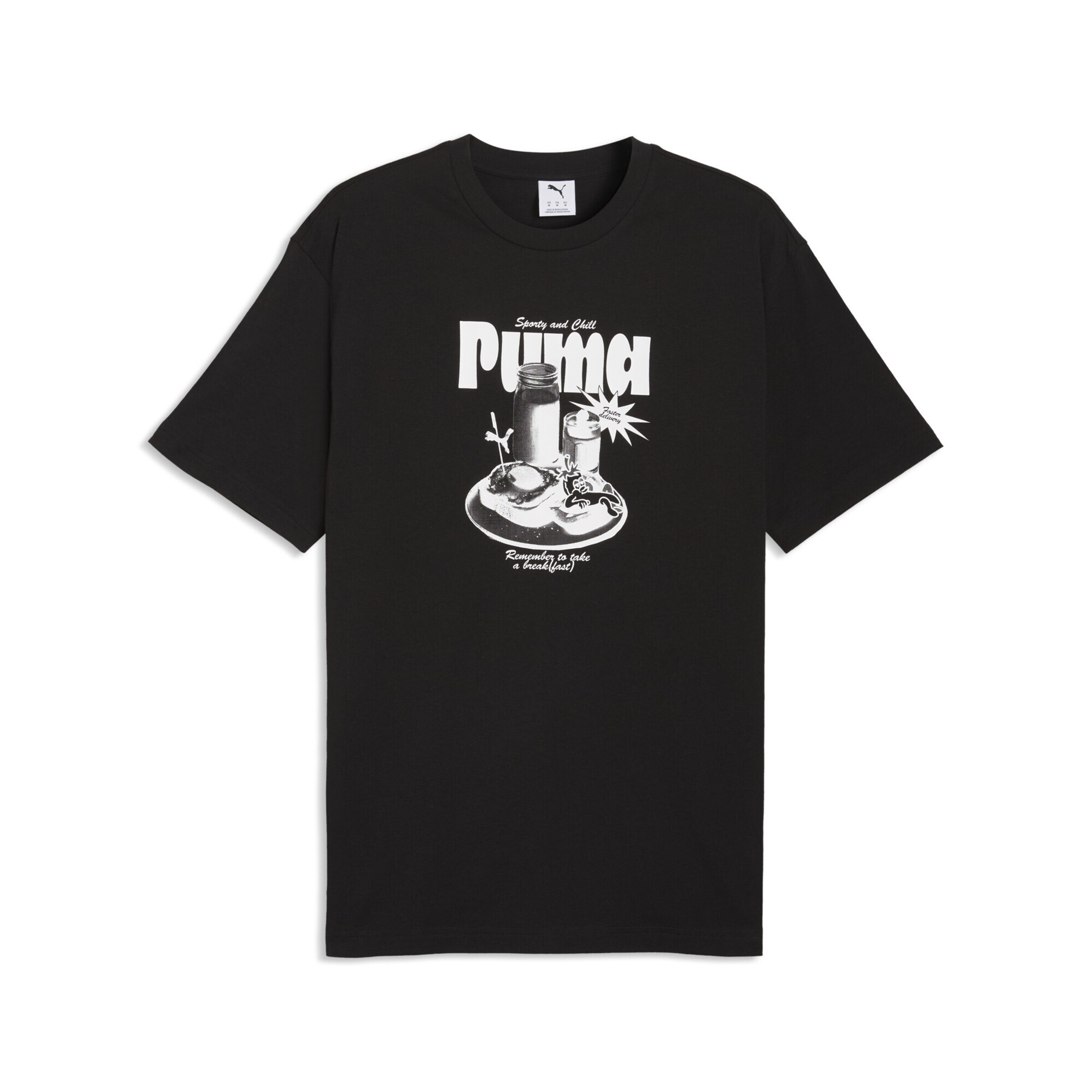 PUMA Shirt 'Breakfast' in Black: front