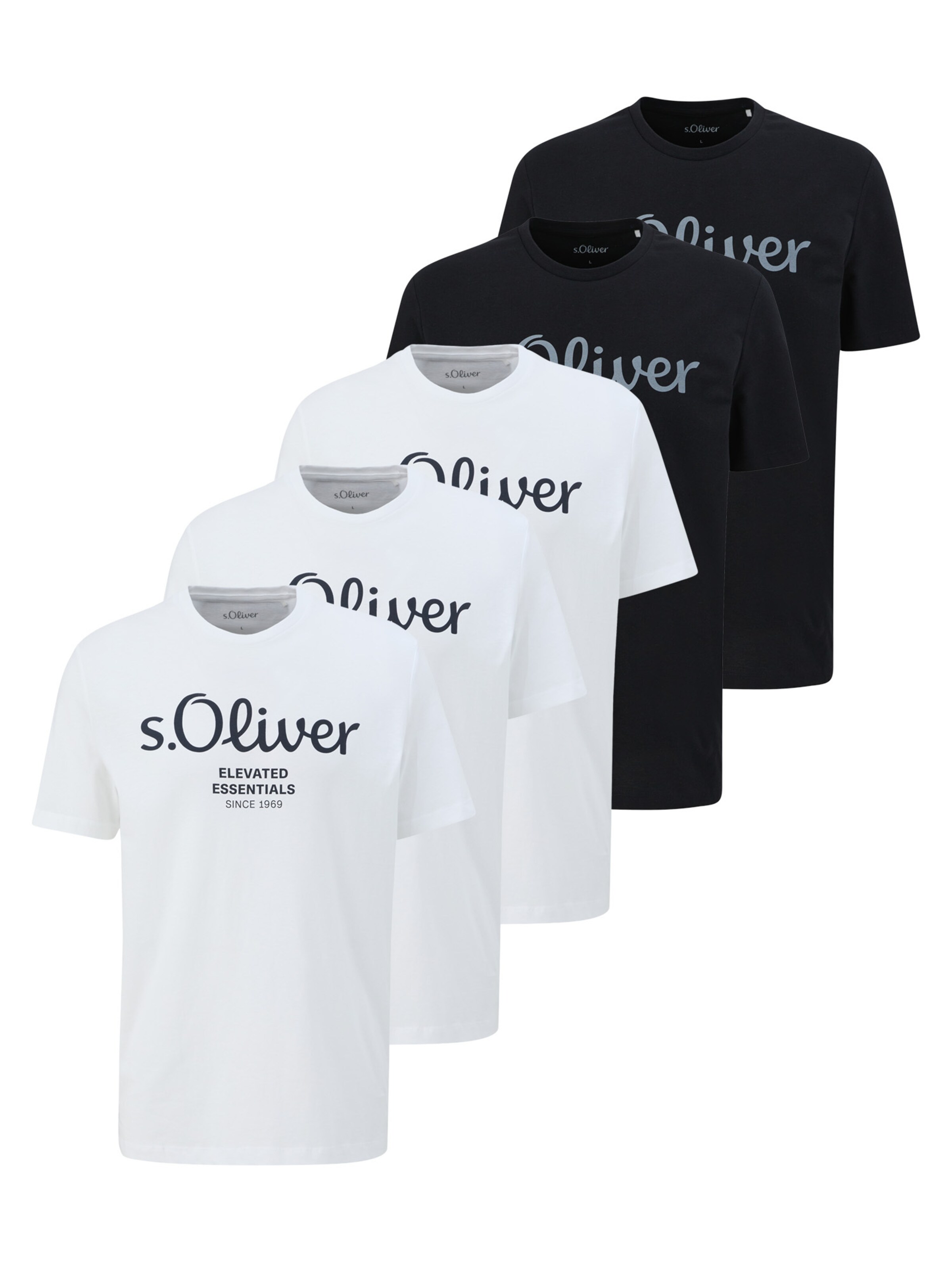 s.Oliver Shirt 'Basic'‌‌‌‌‌‌ in Schwarz: Vorderseite