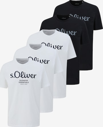 s.Oliver Shirt 'Basic' in Schwarz: Vorderseite