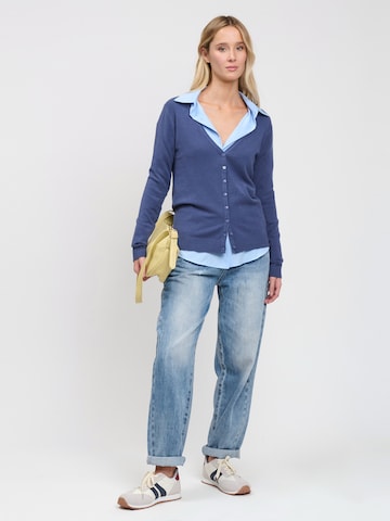 Influencer Knit Cardigan in Blue