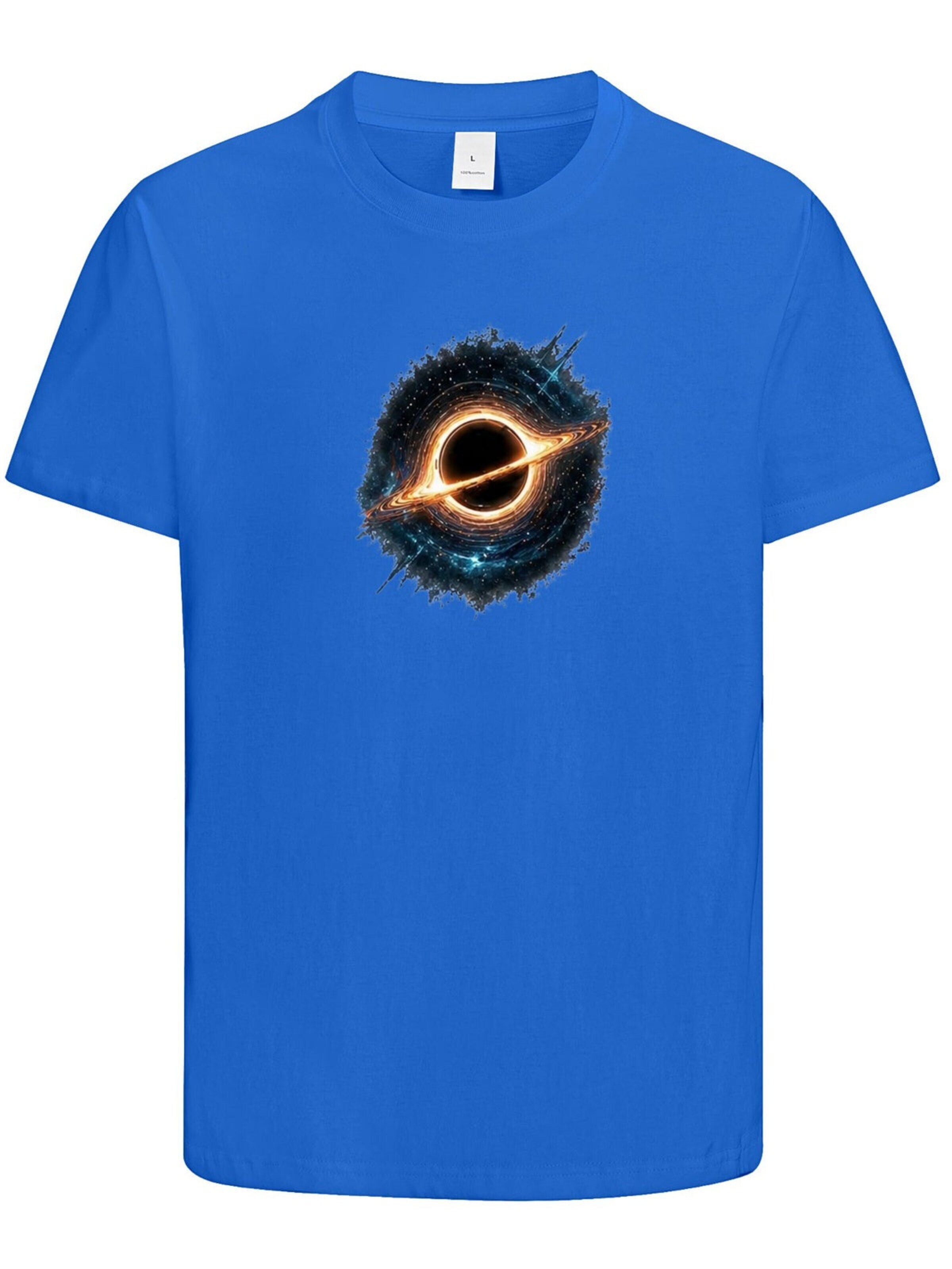 HUSKSWARE Shirt 'Herren T-Shirt mit abstraktem Grafikprint'‌‌‌‌‌‌‌‌‌ in Blau: Vorderseite