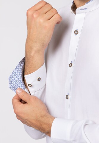 STOCKERPOINT Comfort fit Traditional Button Up Shirt 'Raffa' in White