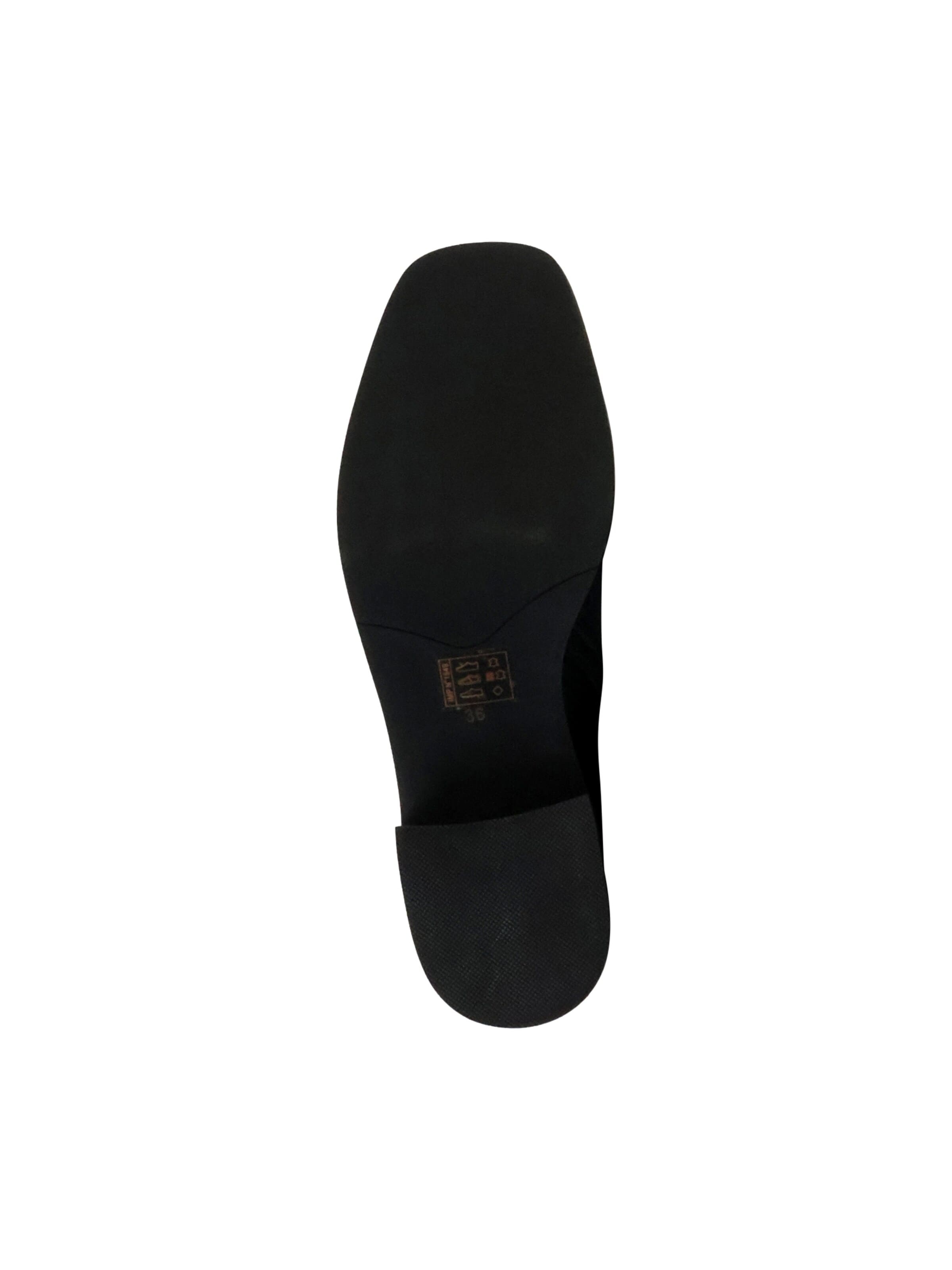 Emilie Karston Botki po kostki 'Leder-Stiefeletten mit Absatz „Paris“' w kolorze czarny
