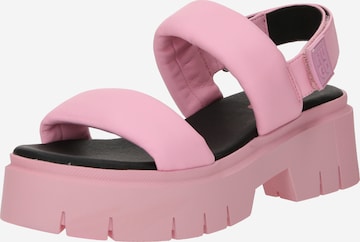 HUGO Red - Sandalias 'Kris' en rosa: frente