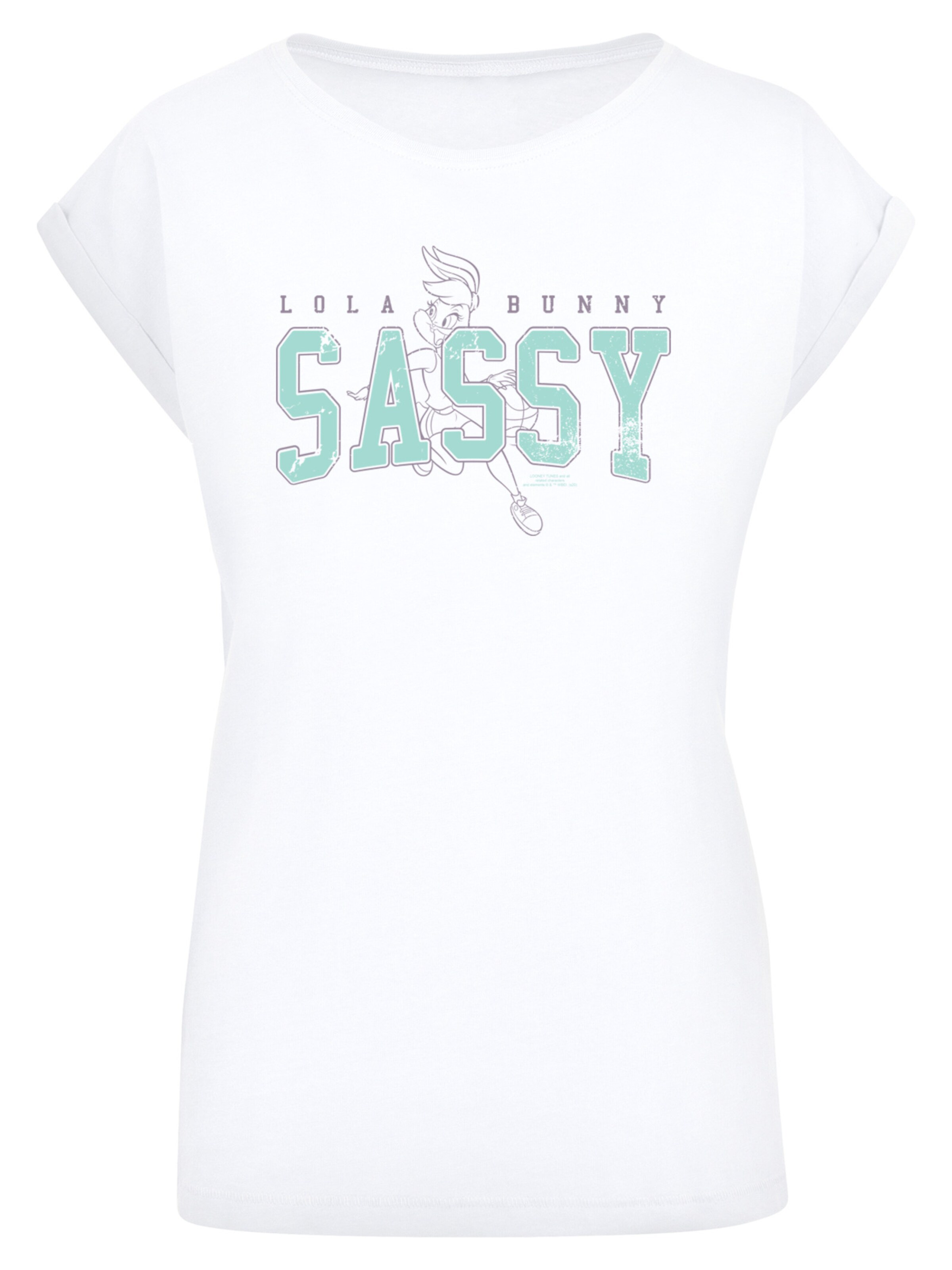 F4NT4STIC Shirt 'Looney Tunes Lola Bunny Sassy' in de kleur Donkergrijs / Mintgroen / Wit, Productweergave