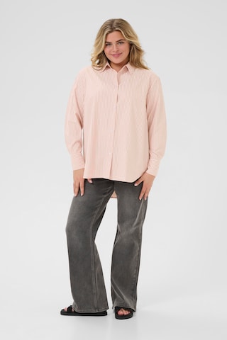 KAFFE CURVE Shirt in Roze
