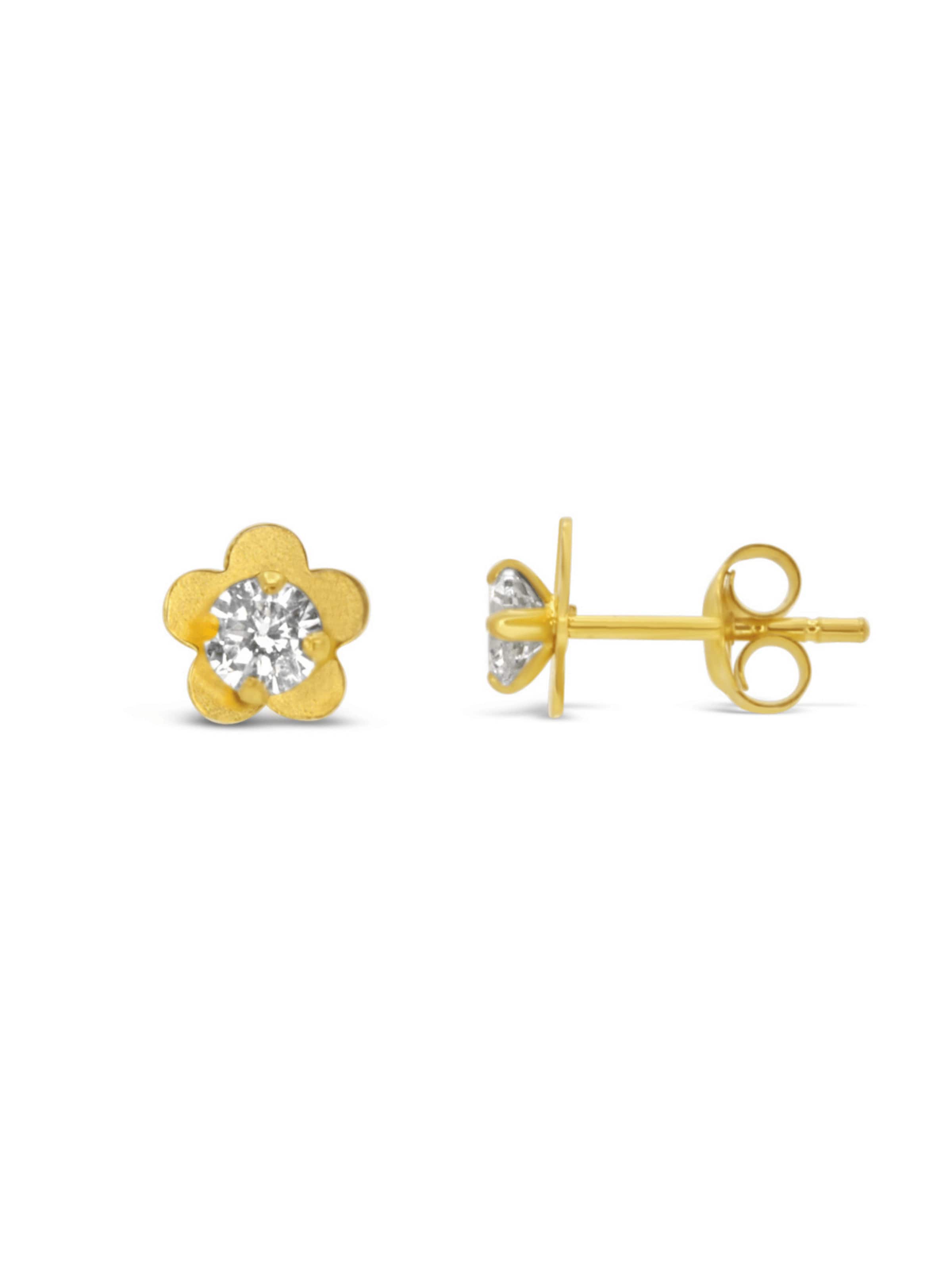 ARS-ARGENTI Earrings 'BRILLANT FLOWER' in Gold: front
