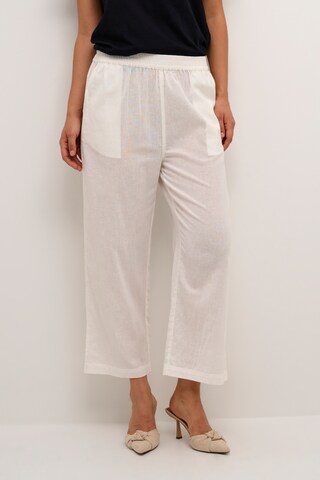 Wide Leg Pantalon 'Vigga' Kaffe en blanc : devant