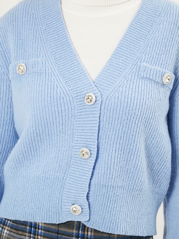 Influencer Knit Cardigan in Blue