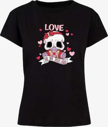 T-shirt 'Anti Valentinstag Love Is In The Air' F4NT4STIC en noir : devant