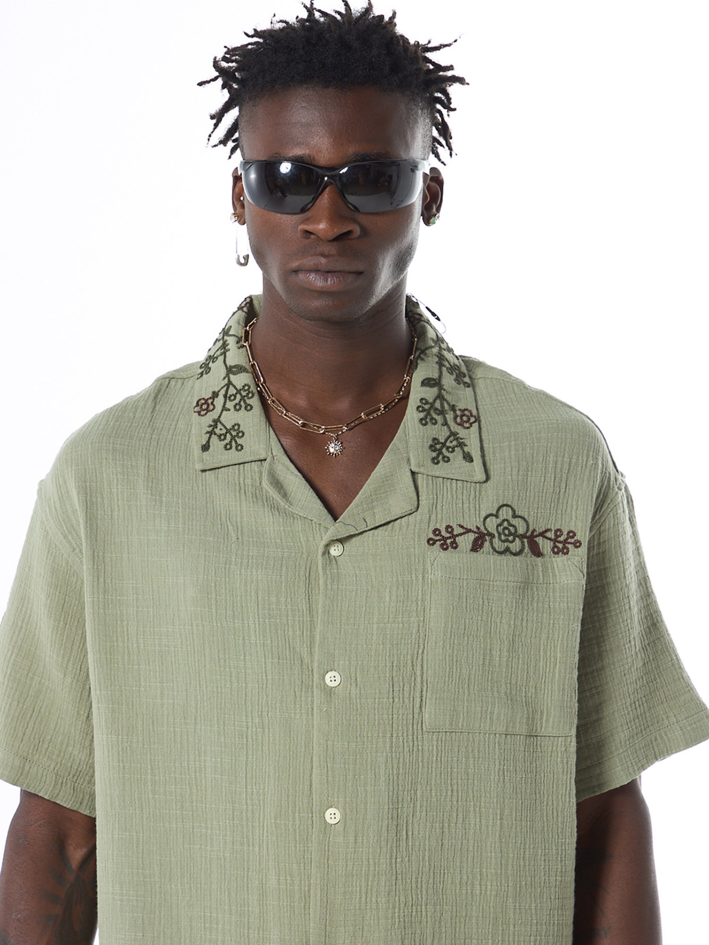 VAMOS CLO Comfort fit Overhemd in Groen